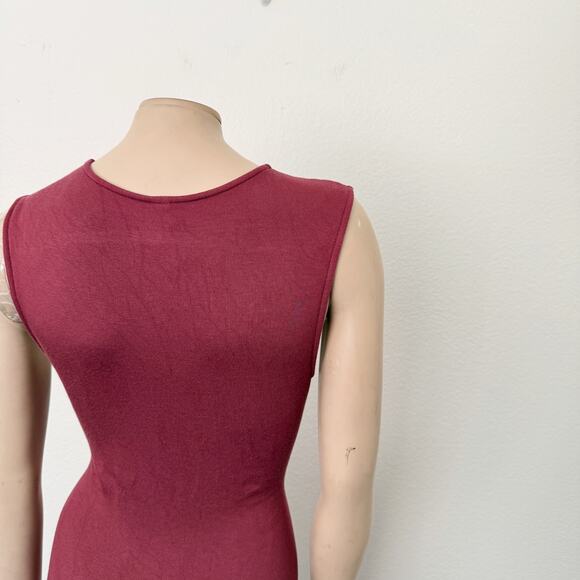 [Anthropologie] Daily Practice Red Sleeveless Drop Waist Maxi Dress Sz Medium M - Picture 9 of 11
